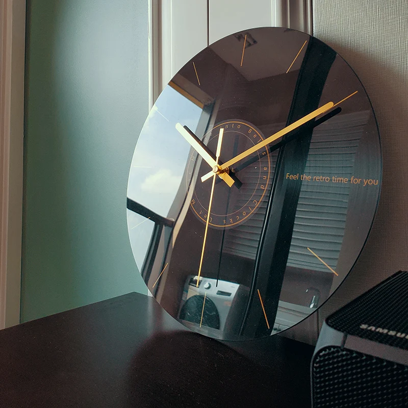 Luxury Lifestyle Watches - Luksusowy cichy zegar ścienny Salon Szklane