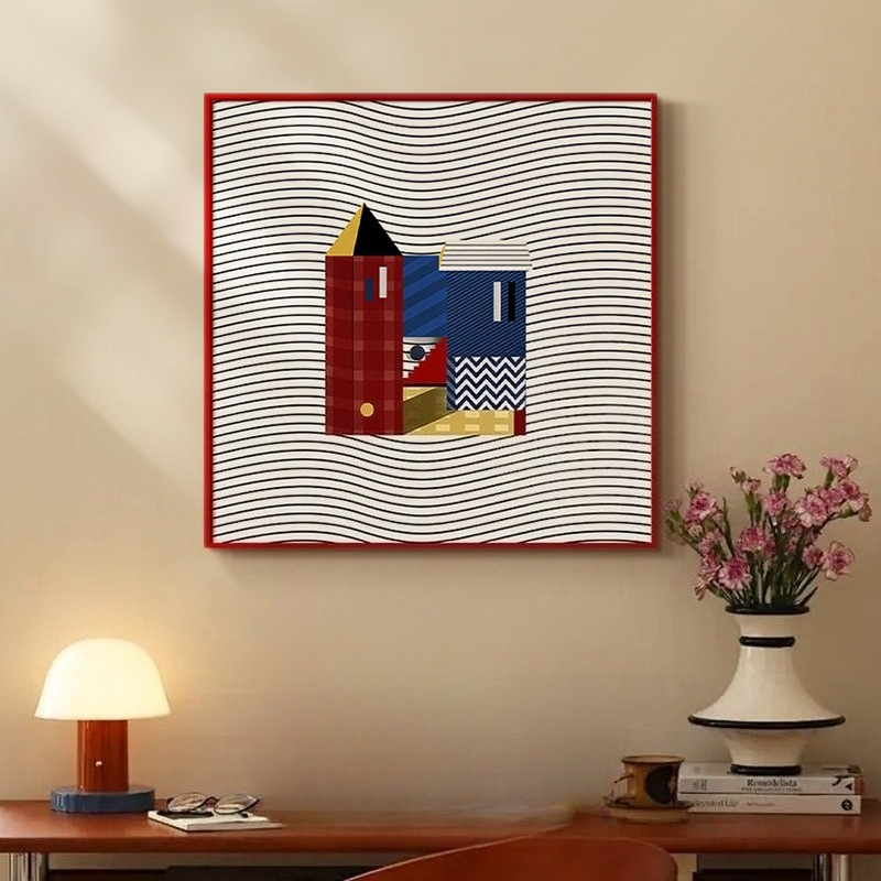 Luxury Lifestyle Hotel - Francuski retro geometryczny obraz na płótnie