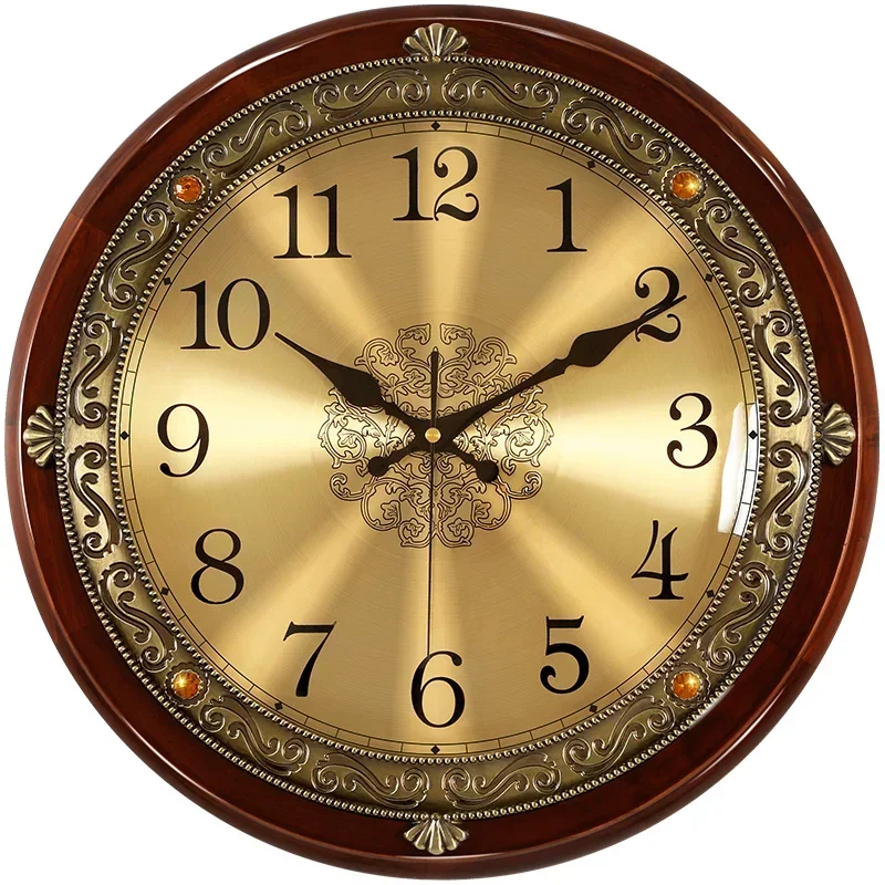 Luxury Lifestyle Watches - Luksusowy Drewniany Zegar Ścienny Metalowy Retro